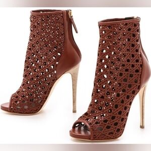Giuseppe Zanotti‎ woven peep  toe boots